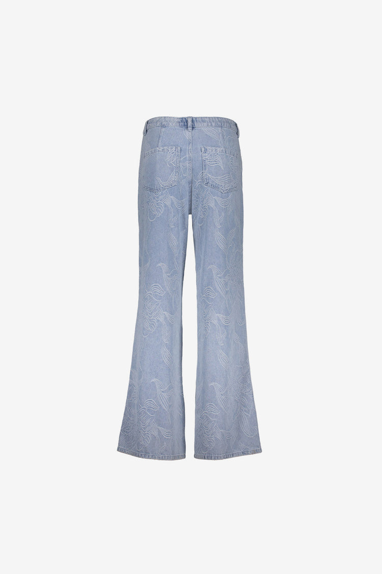 Geisha Jeans mit Jacquard und Blumenmuster