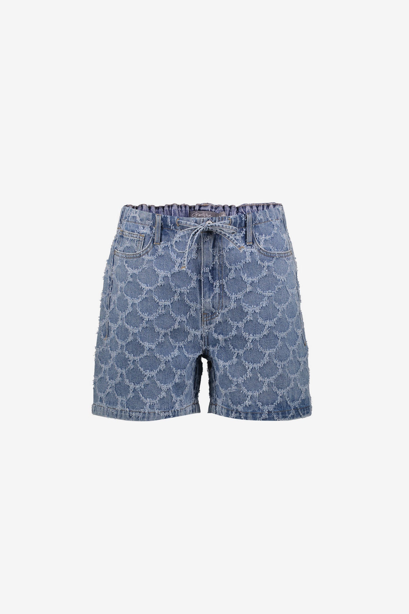 Geisha jacquard short met losse pasvorm