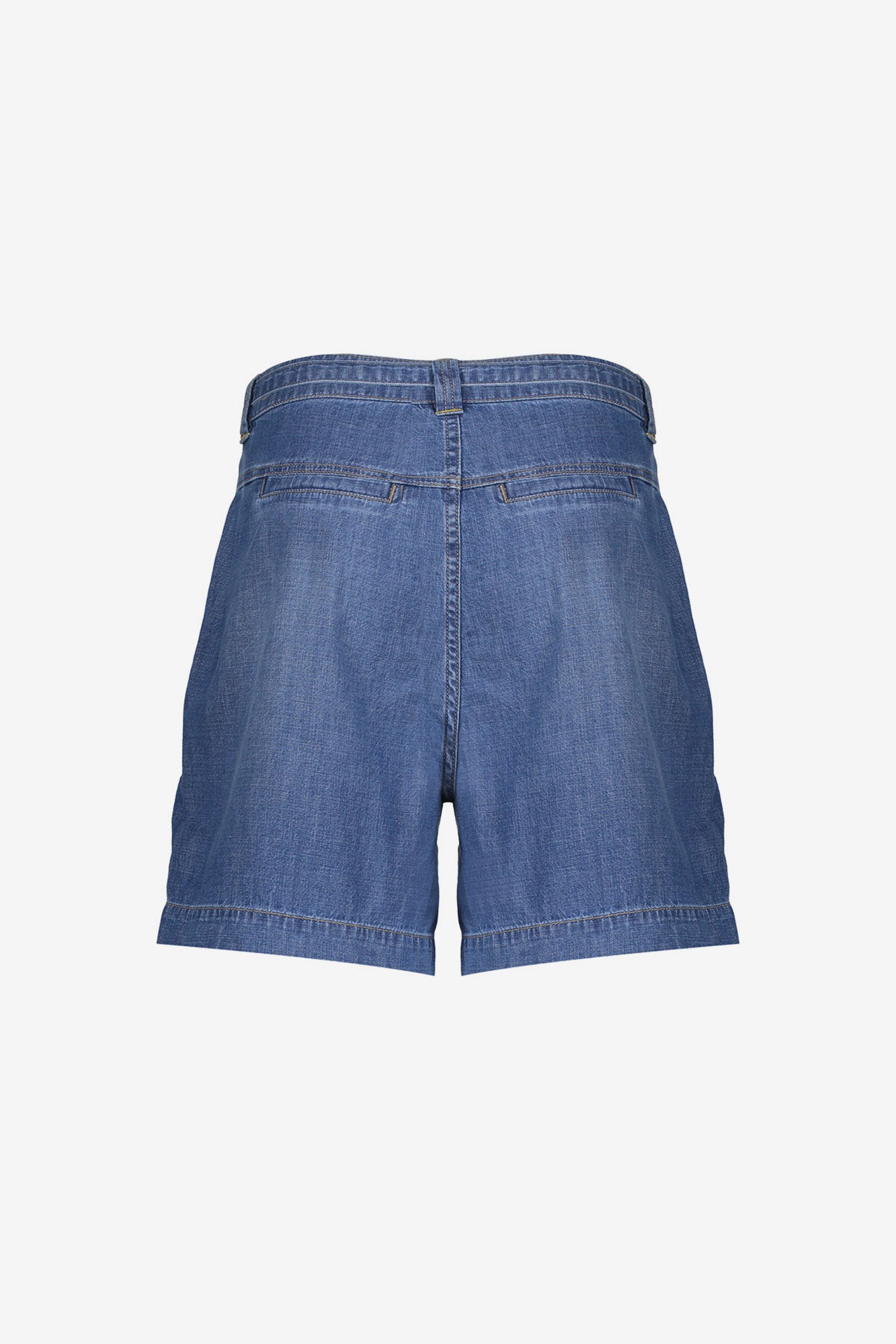 Geisha Denim-Shorts mit hoher Taille und Schleife