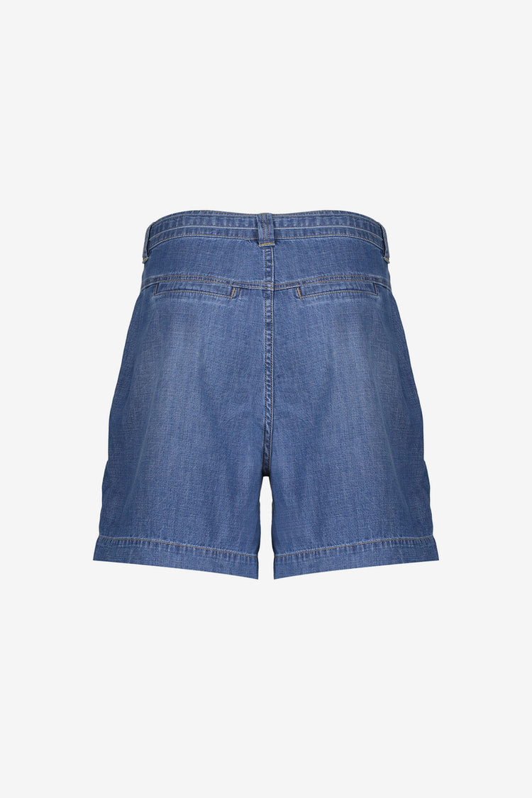 Geisha Denim-Shorts mit hoher Taille und Schleife