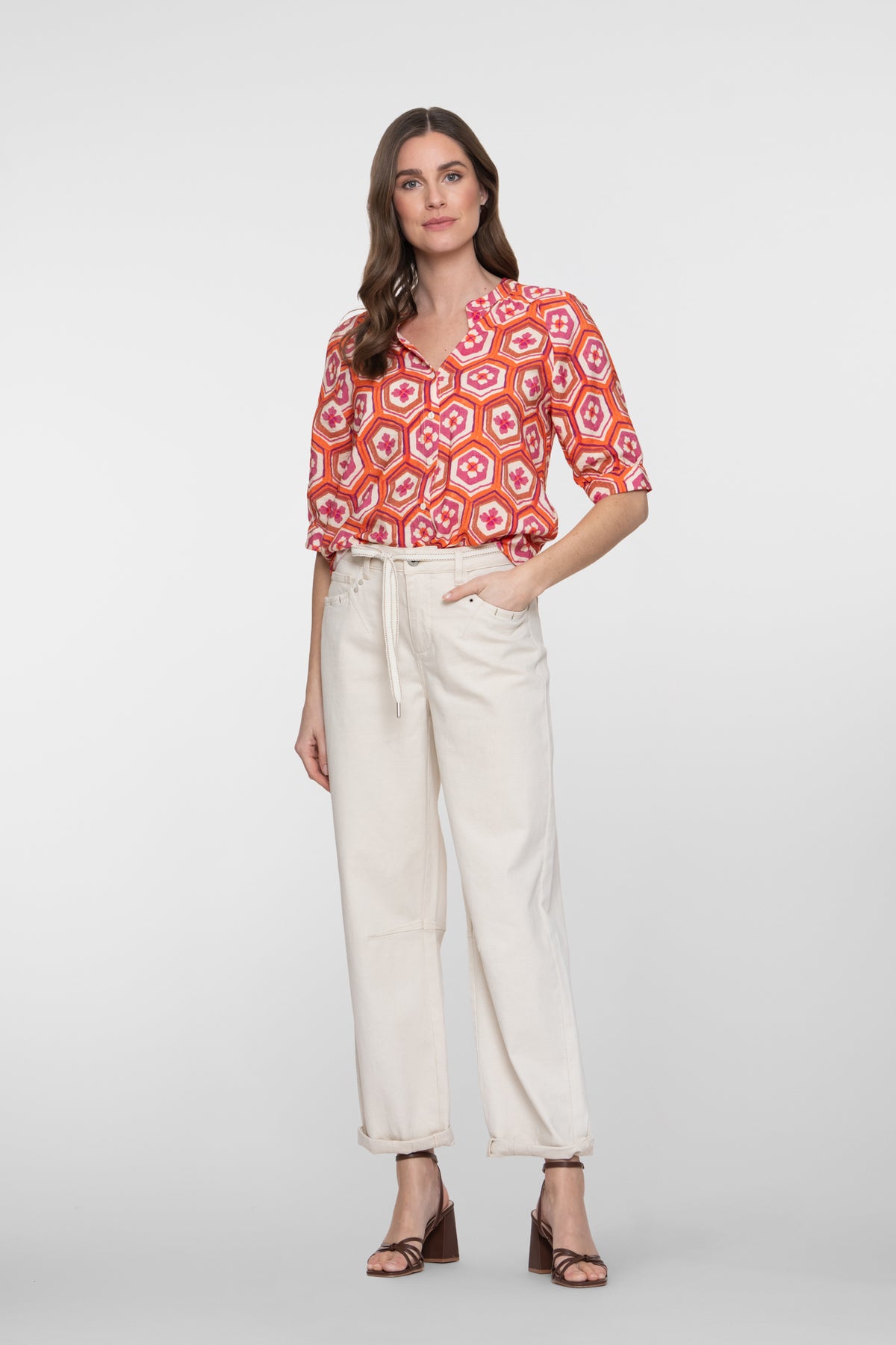 Geisha Bluse mit Blumenprint – Shop de look