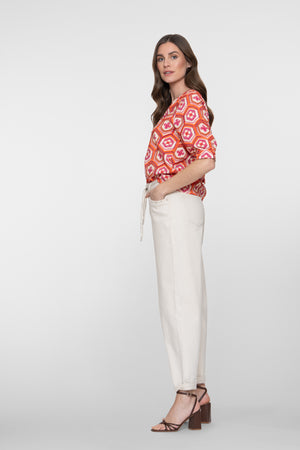 Geisha Jeans mit Relaxed Fit und Umschlag