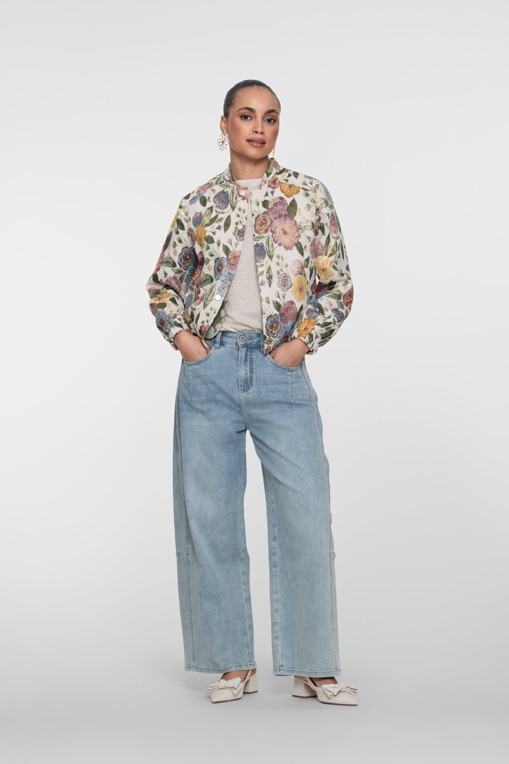 Geisha Wide Leg Jeans mit hoher Taille