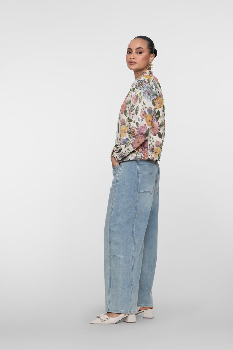 Geisha Wide Leg Jeans mit hoher Taille