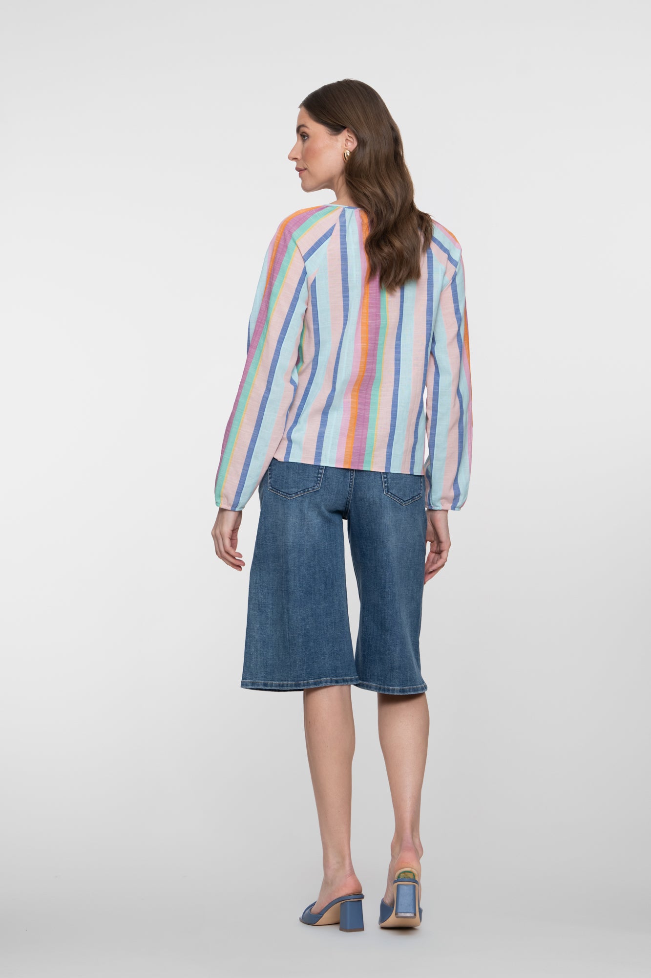 Geisha Weite Denim-Bermuda