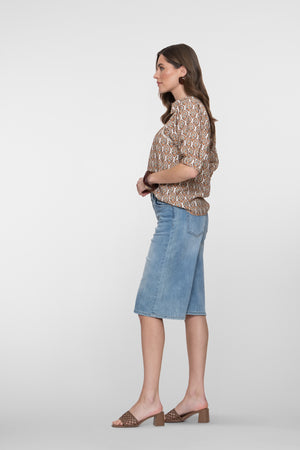 Geisha Weite Denim-Bermuda