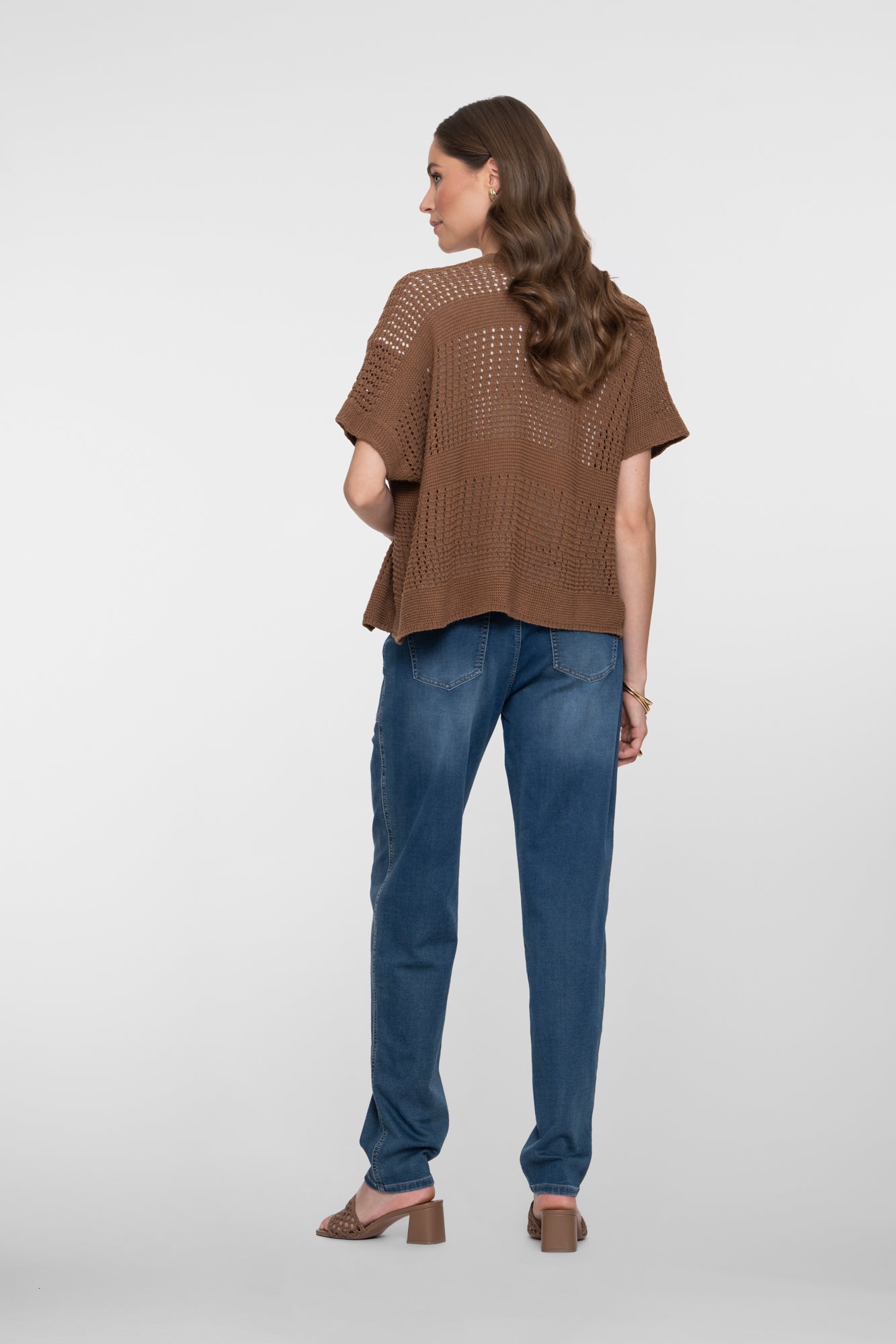 Geisha tapered jeans met patchzakken