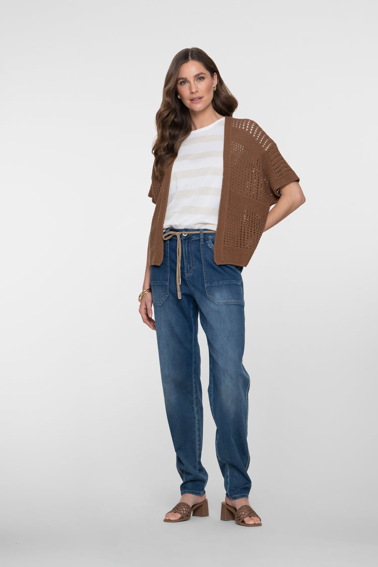 Geisha Tapered Jeans mit aufgesetzten Taschen