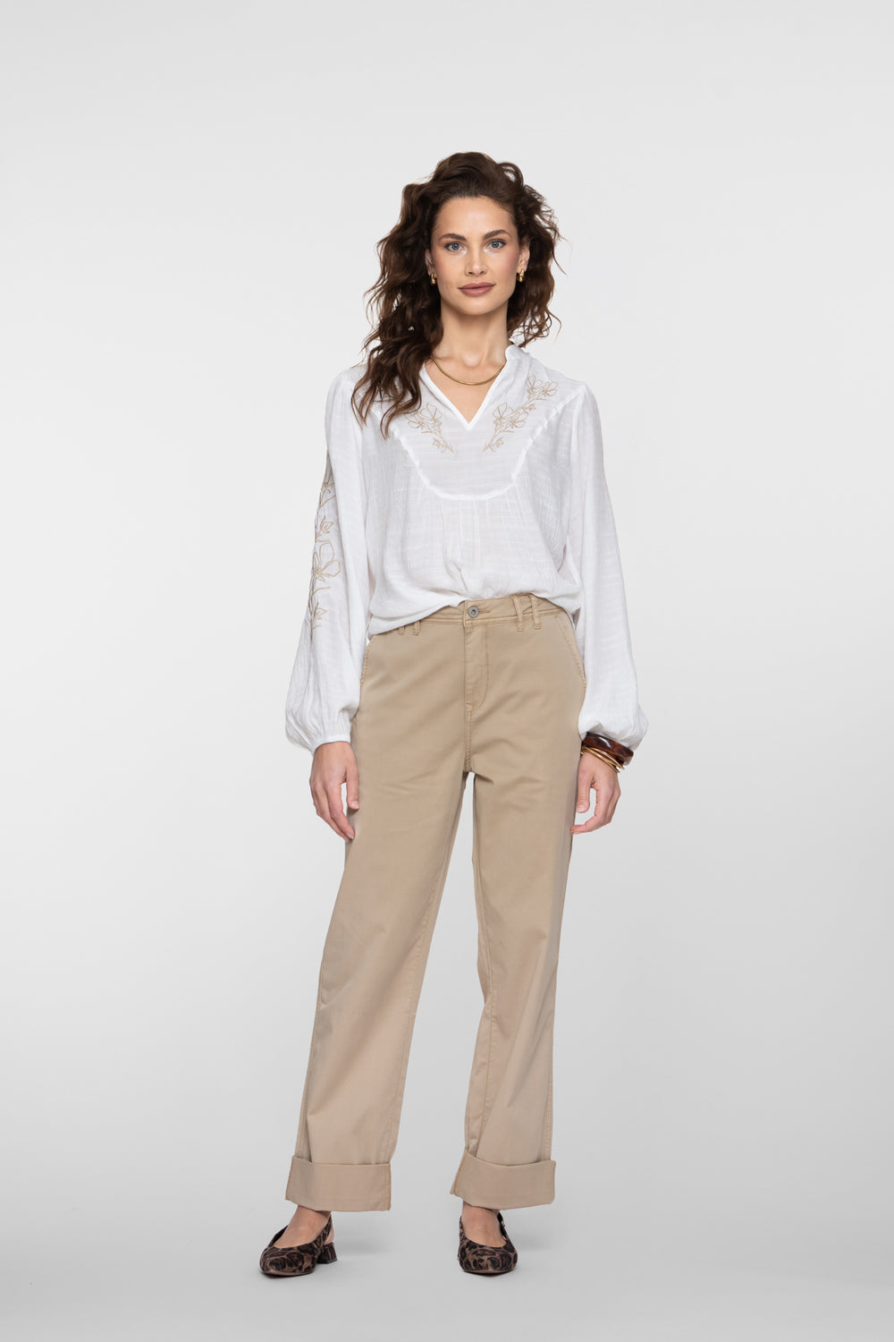 Geisha Pantalon mit Umschlag
