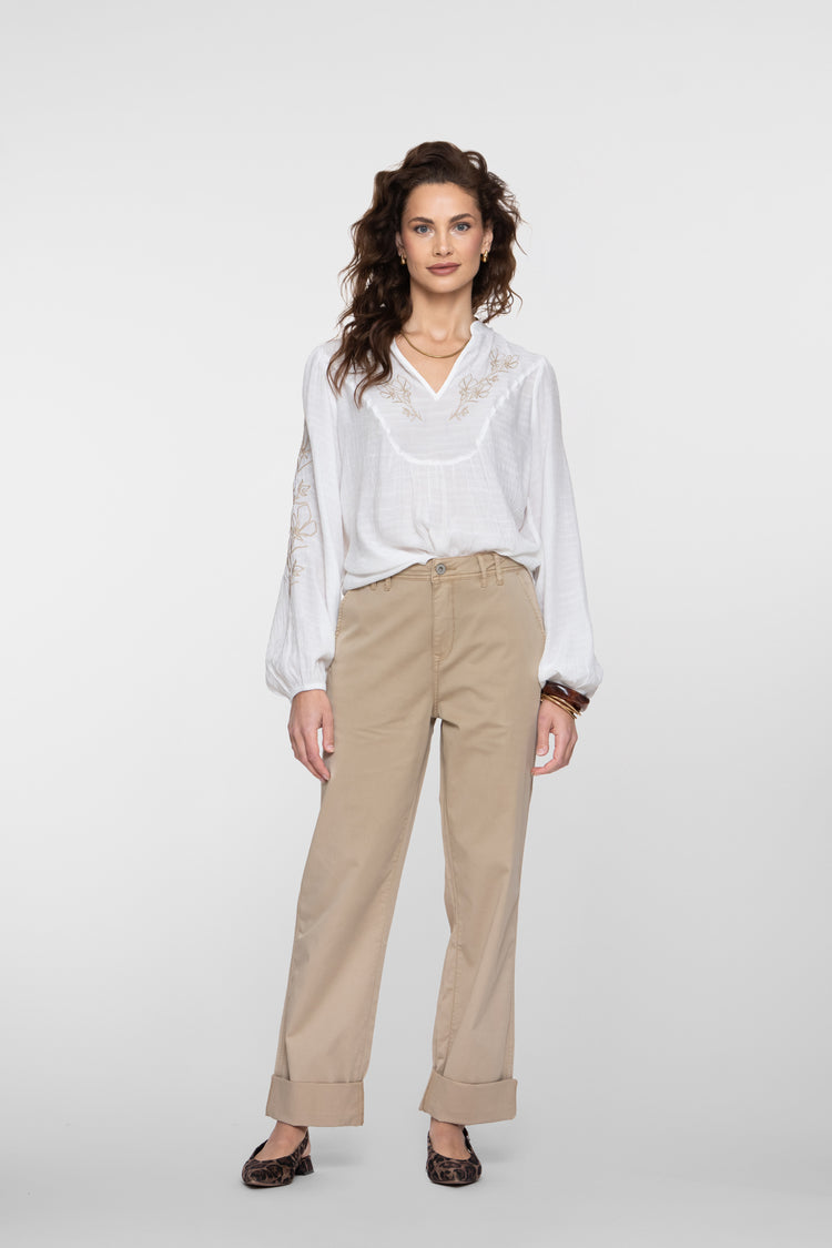 Geisha Pantalon mit Umschlag