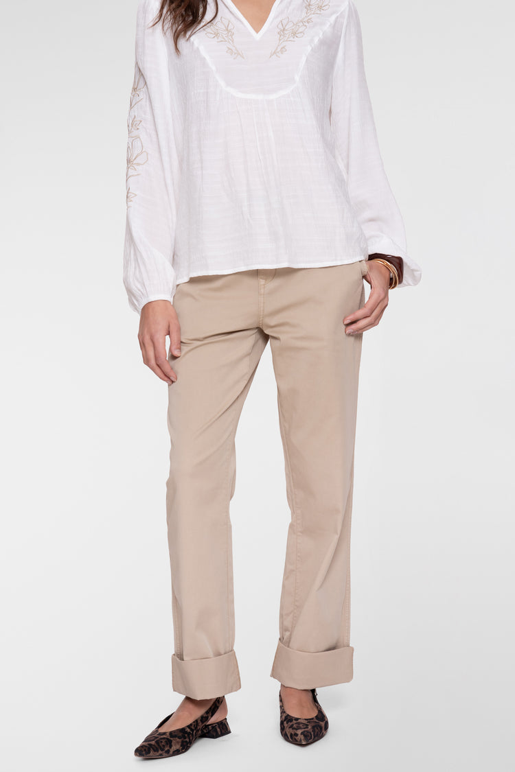 Geisha Pantalon mit Umschlag