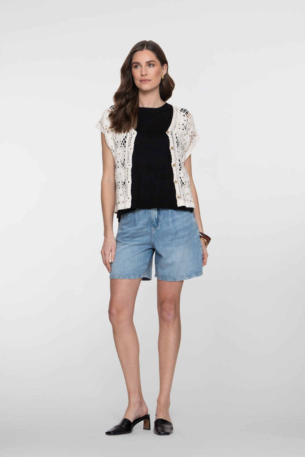 Geisha Loose Fit Denim-Shorts