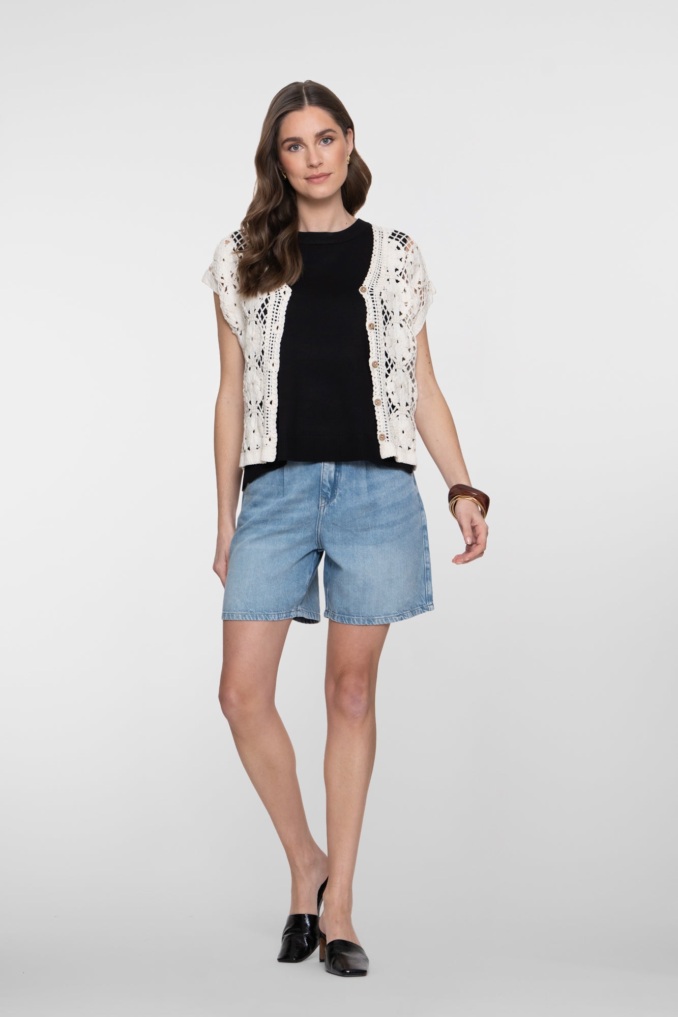 Geisha Loose Fit Denim-Shorts