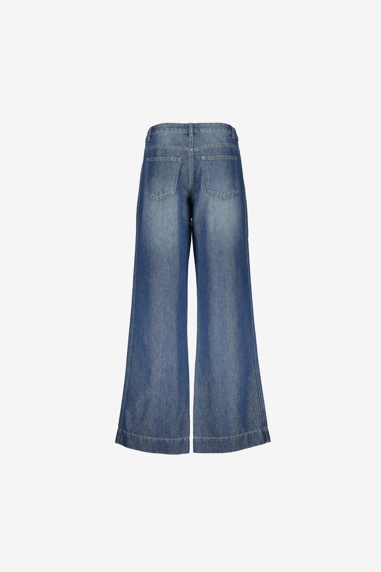 Geisha Wide Leg Jeans mit goldfarbenem Garn