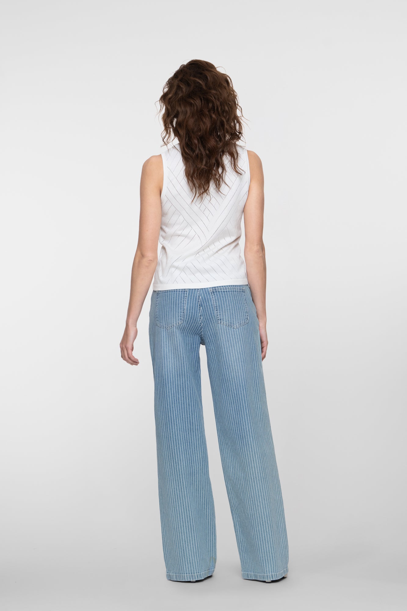 Geisha Jeans mit sportlichem Streifen und Lurex