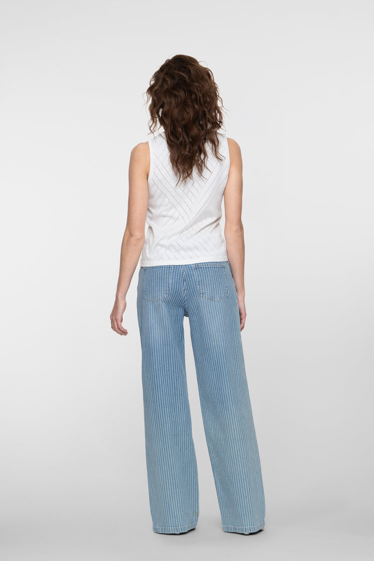 Geisha Jeans mit sportlichem Streifen und Lurex