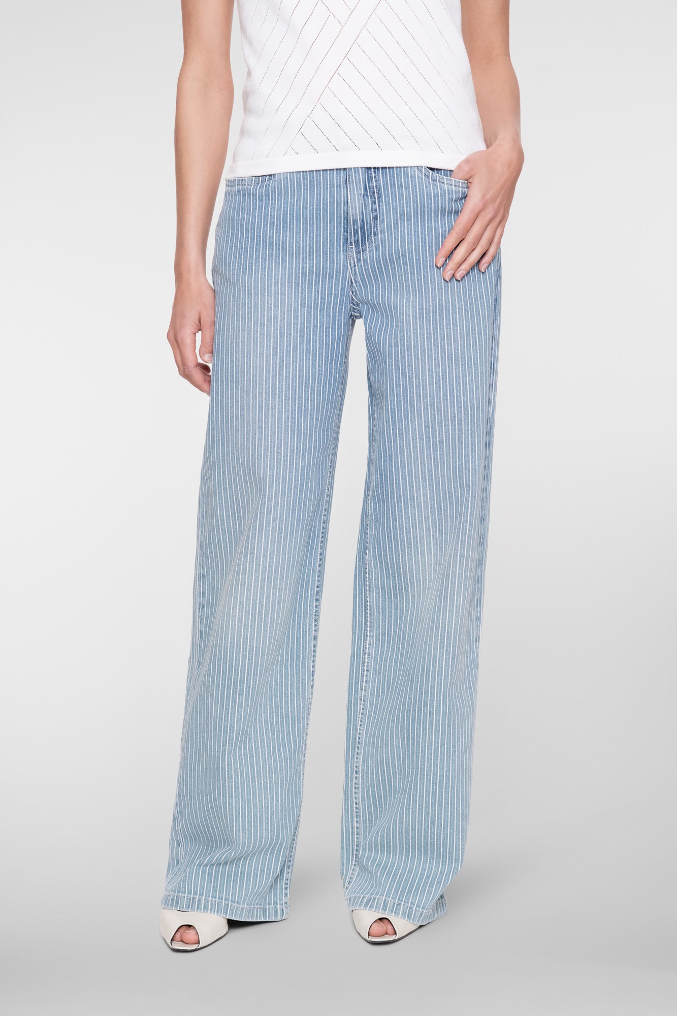 Geisha Jeans mit sportlichem Streifen und Lurex