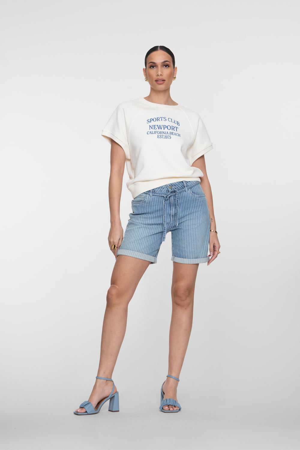 Geisha Shorts mit Lurex-Streifen