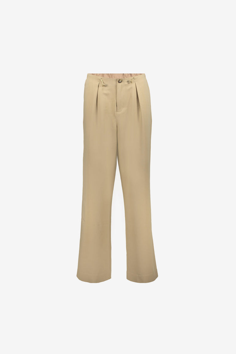 Geisha Sandfarbene Pantalon mit Tunnelzug