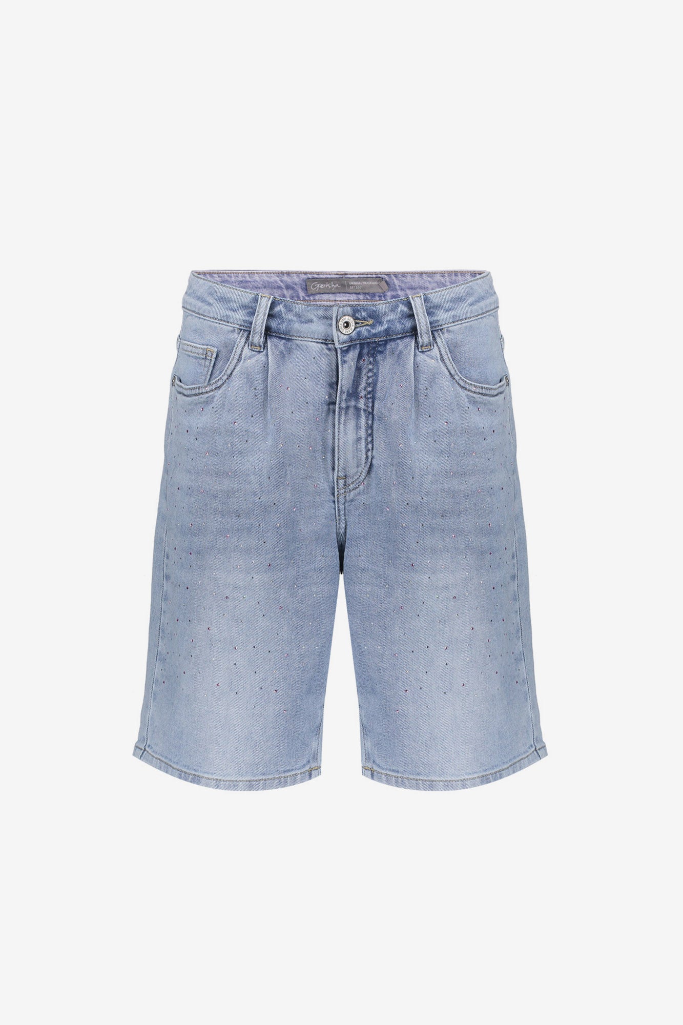 Geisha Denim-Bermuda mit dezenten Strasssteinen