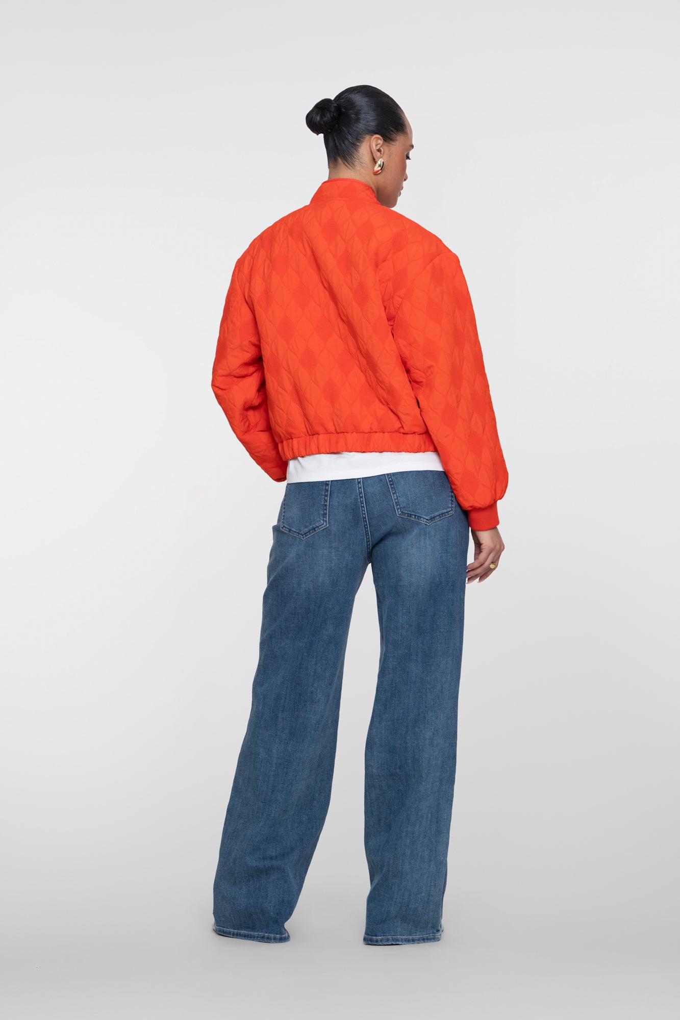 Geisha Straight Fit Jeans mit Perlenmuster
