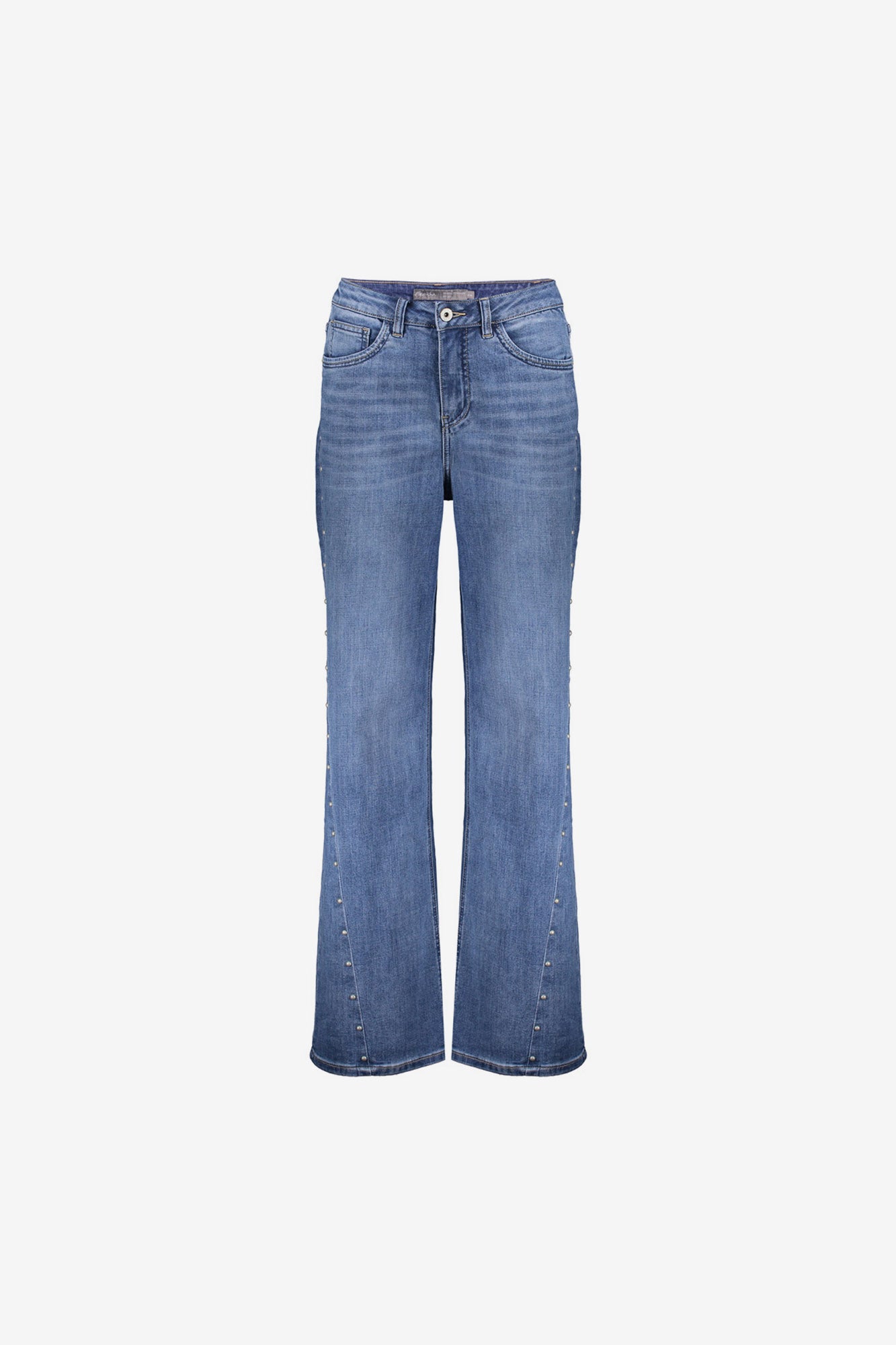 Geisha Straight Fit Jeans mit Perlenmuster