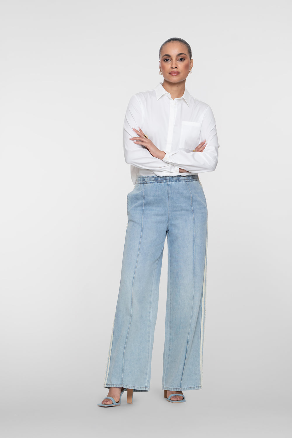 Geisha Relaxed Jeans mit sportlichen Seitenstreifen