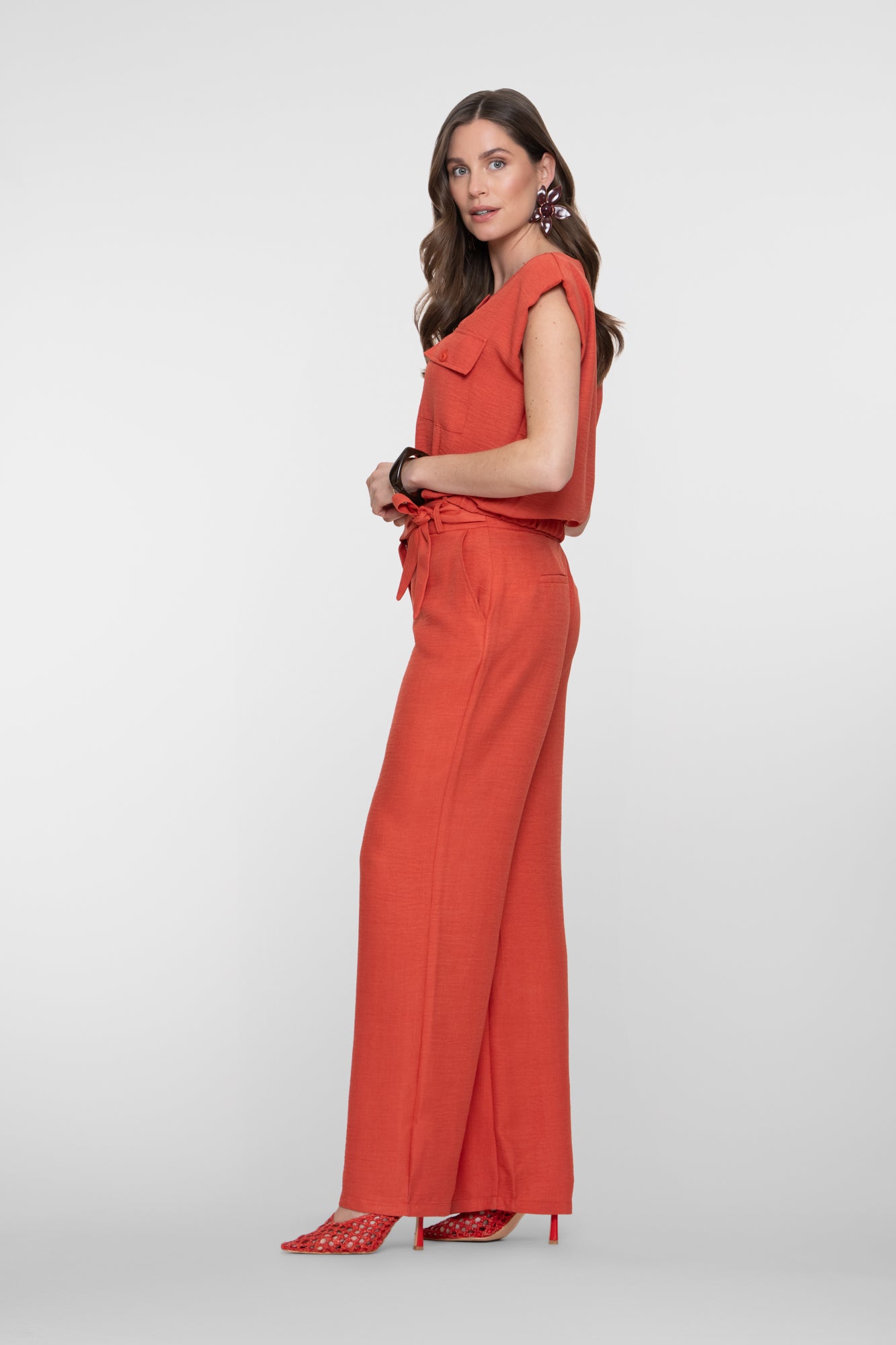 Geisha Pantalon in Leinenoptik