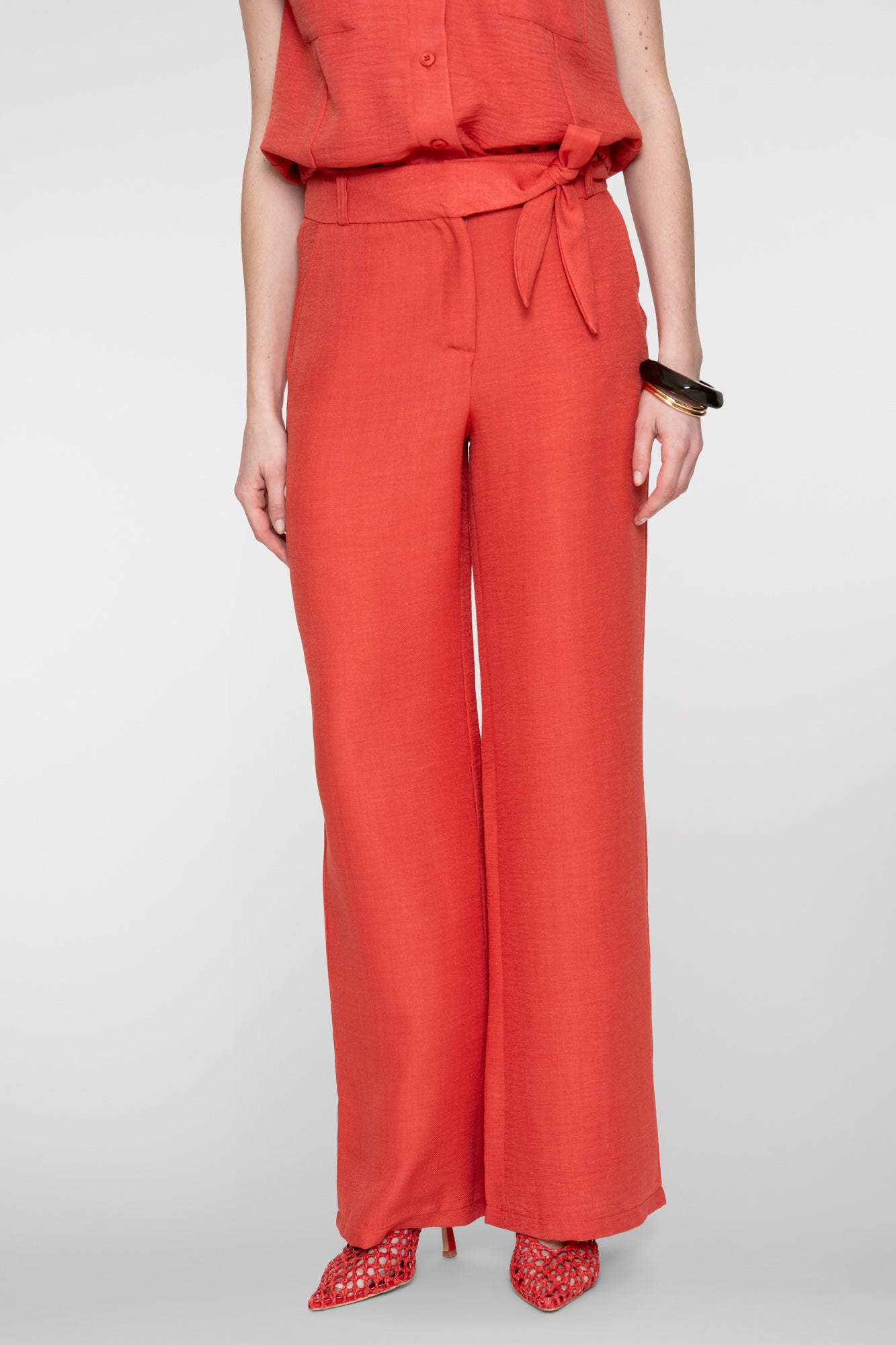 Geisha Pantalon in Leinenoptik