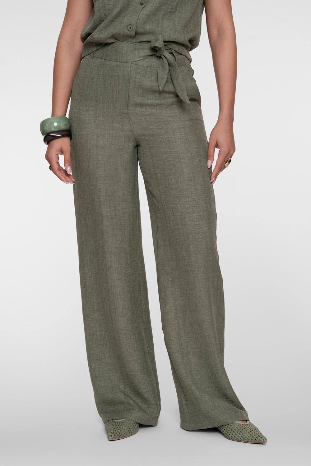 Geisha Hose in Leinenoptik