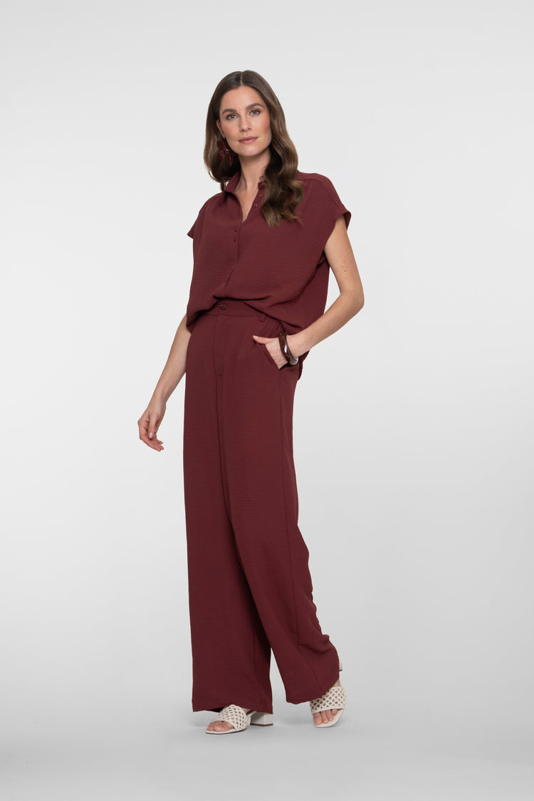 Geisha Burgundy Pantalon