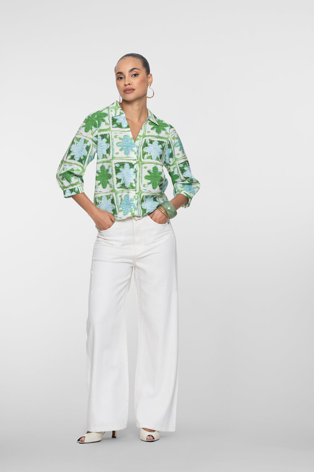 Geisha High Waist Jeans Weiß