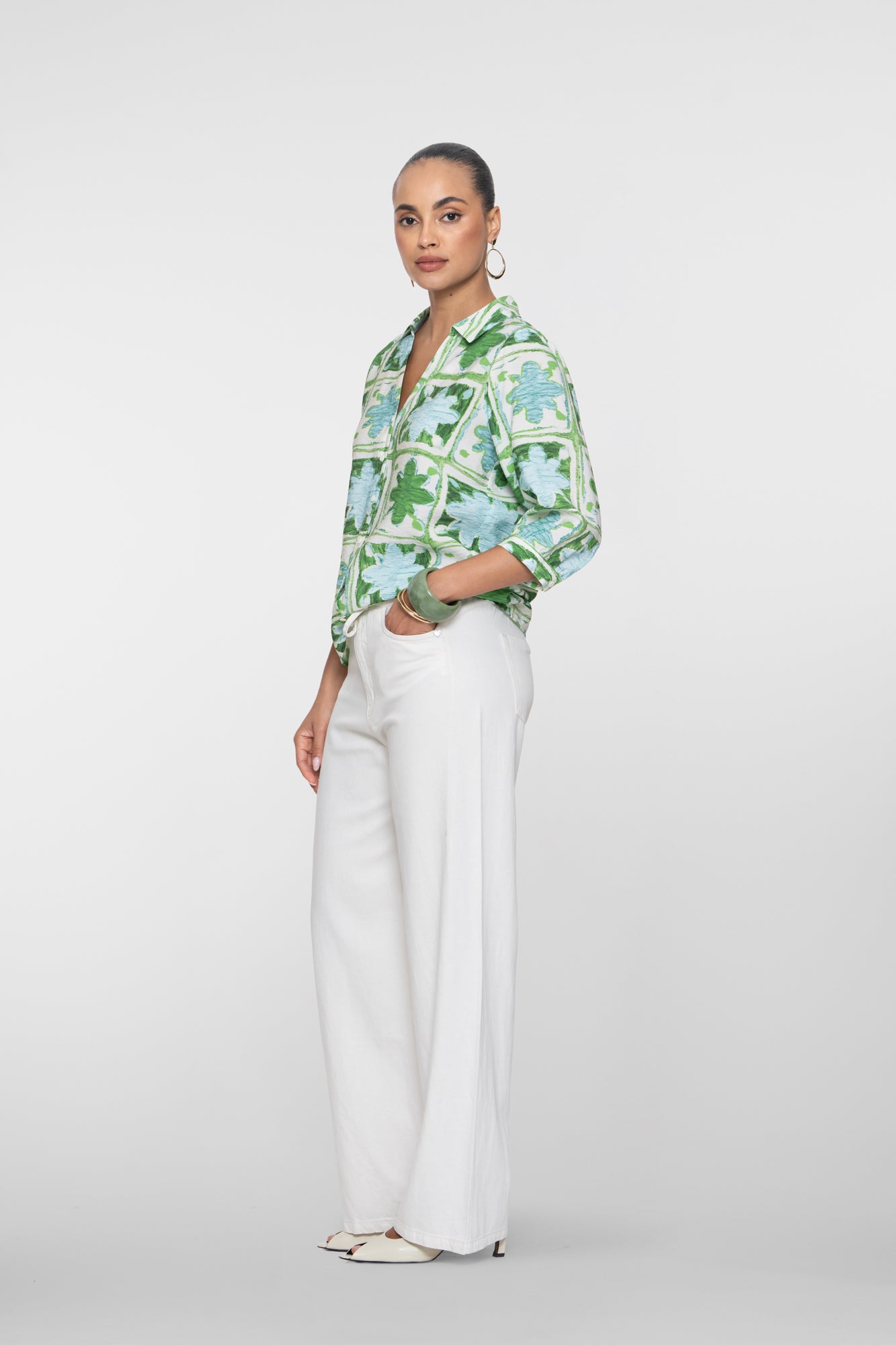 Geisha High Waist Jeans Weiß