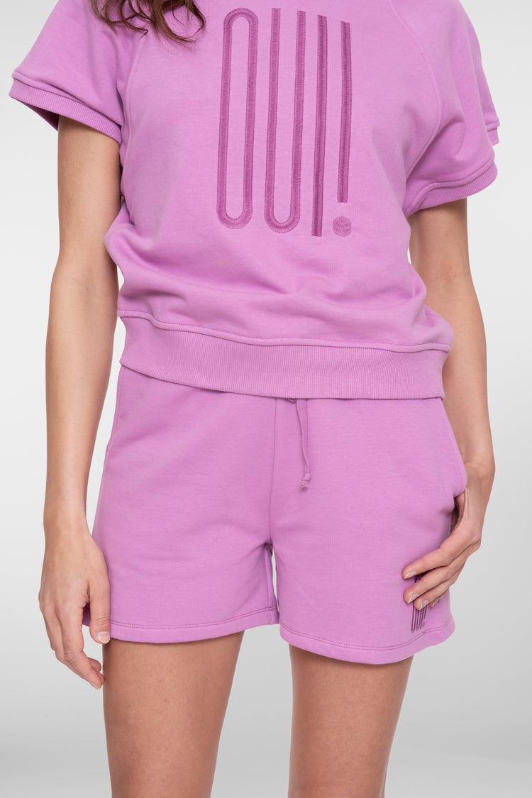 Geisha Sweat-Shorts „OUI“