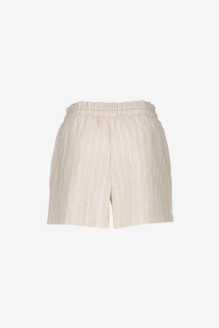Geisha Gestreifte Paperbag-Shorts mit Lurex