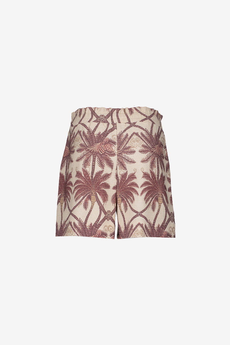 Geisha Paperbag-Shorts mit Palmenprint