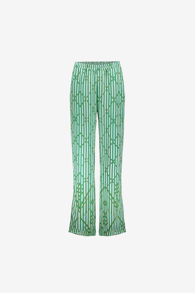 Geisha Pantalon mit Streifen und elegantem Karomuster