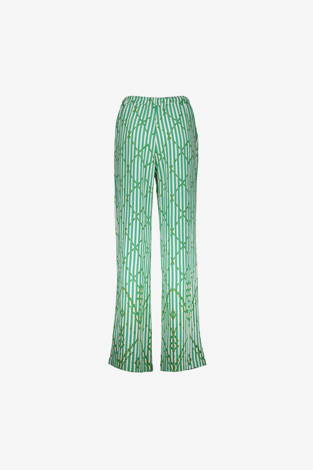 Geisha Pantalon mit Streifen und elegantem Karomuster