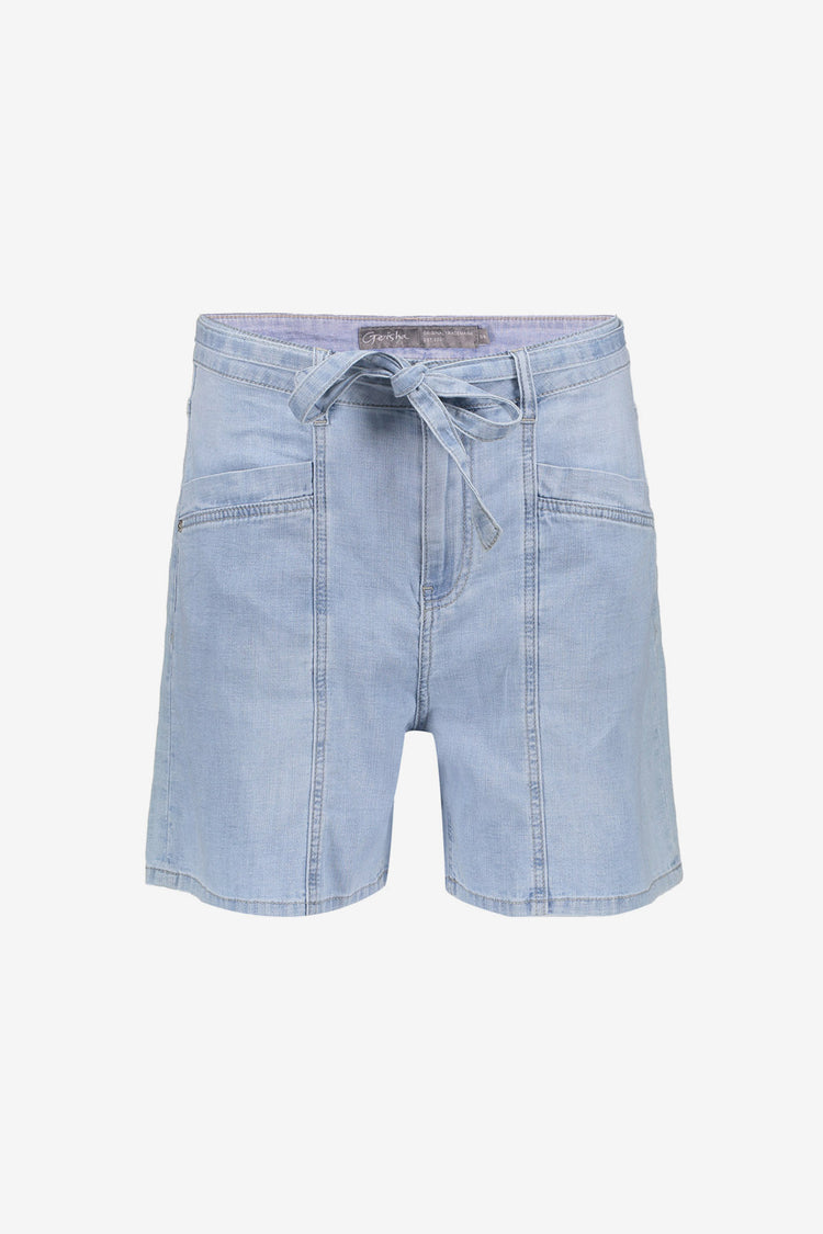 Geisha Denim-Shorts mit Schleifenbund