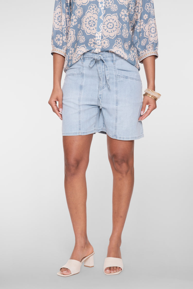 Geisha Denim-Shorts mit Schleifenbund