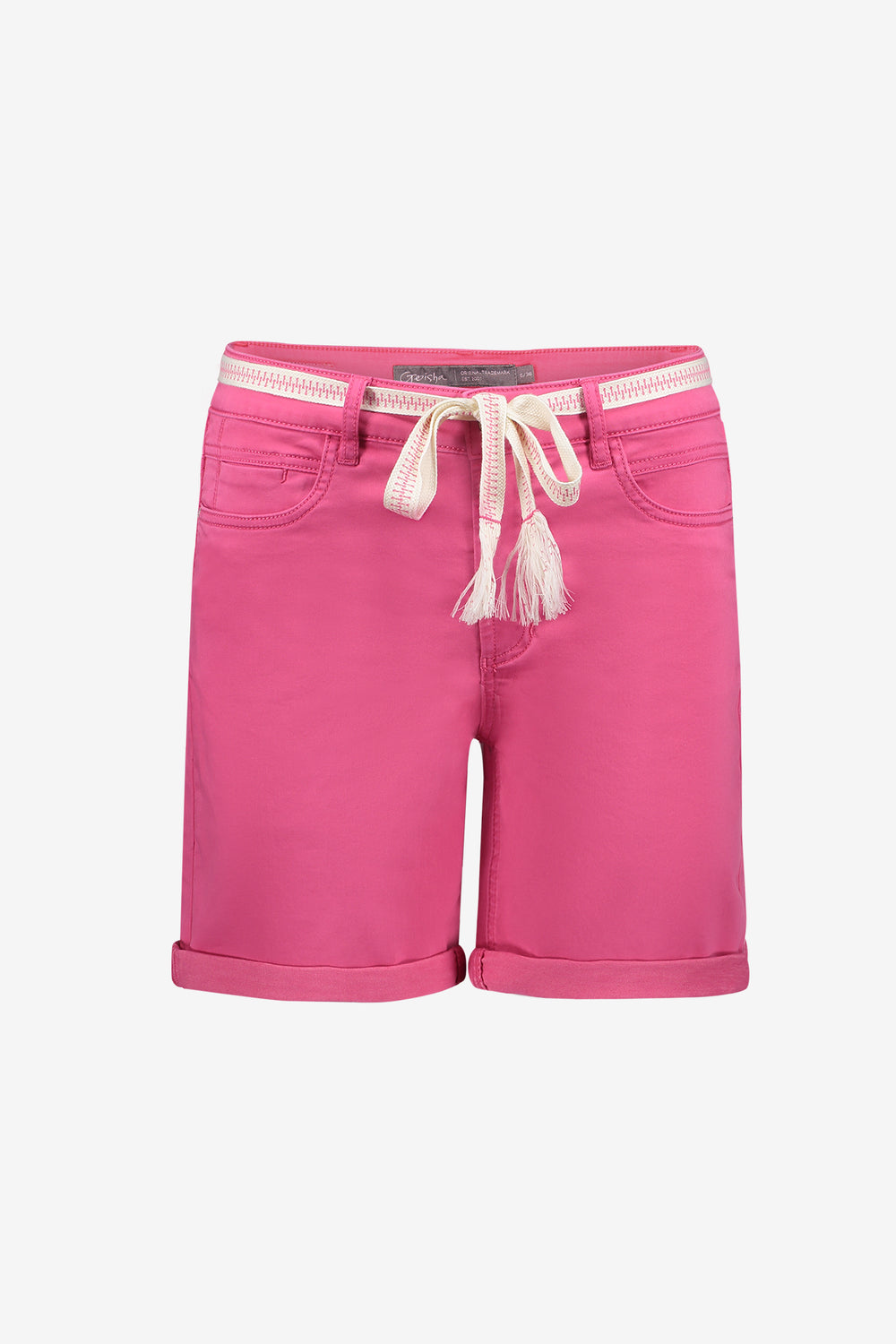 Geisha Shorts mit Bindegürtel und Taschen