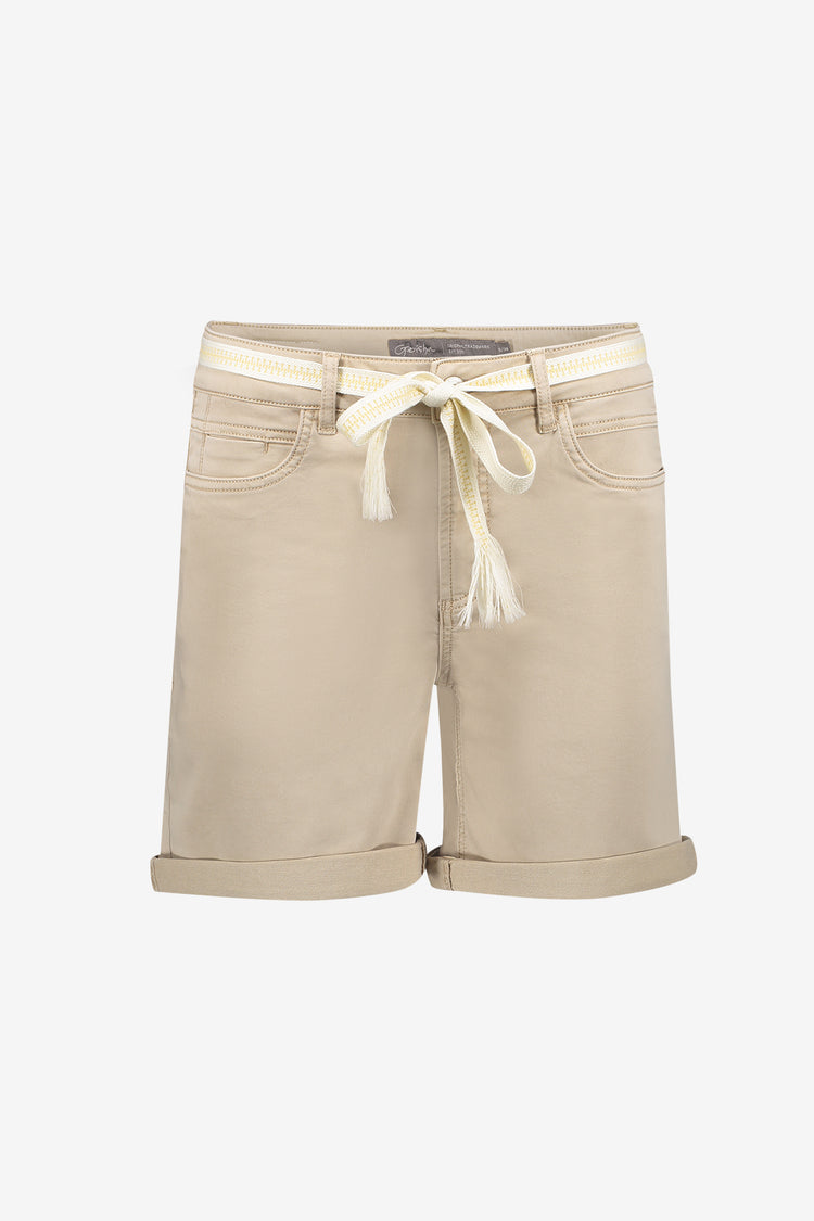 Geisha Shorts mit Bindegürtel und Taschen