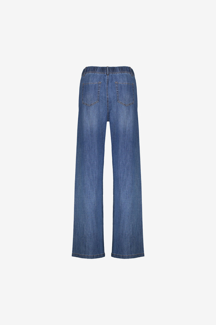 Geisha Jeans mit hoher Taille und Kordelzug