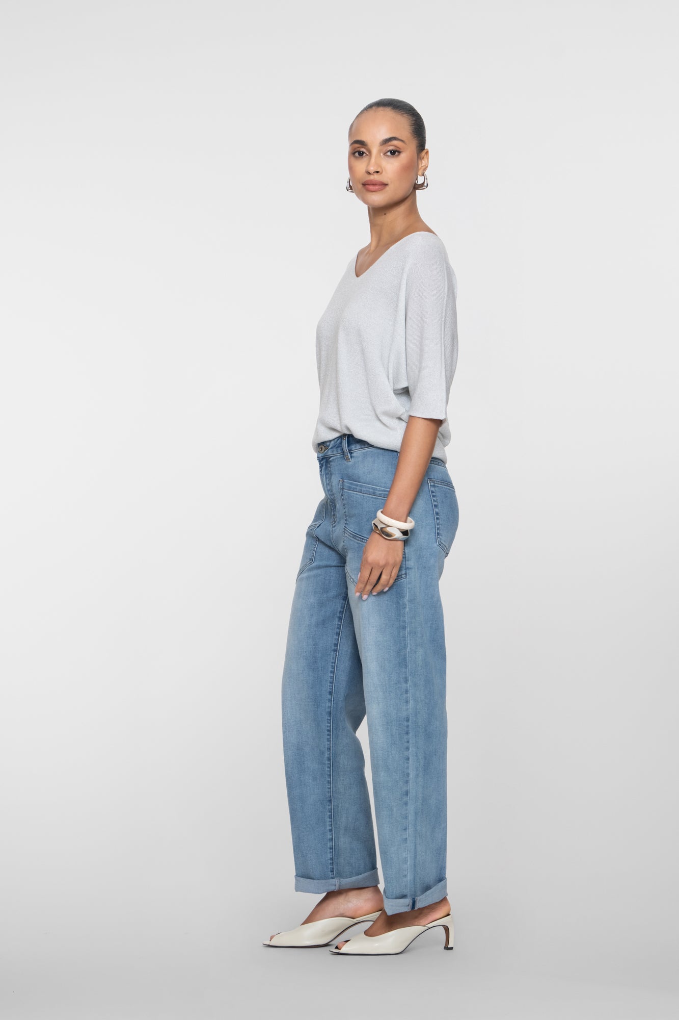 Geisha Jeans mit geradem Bein und markanten Taschendetails