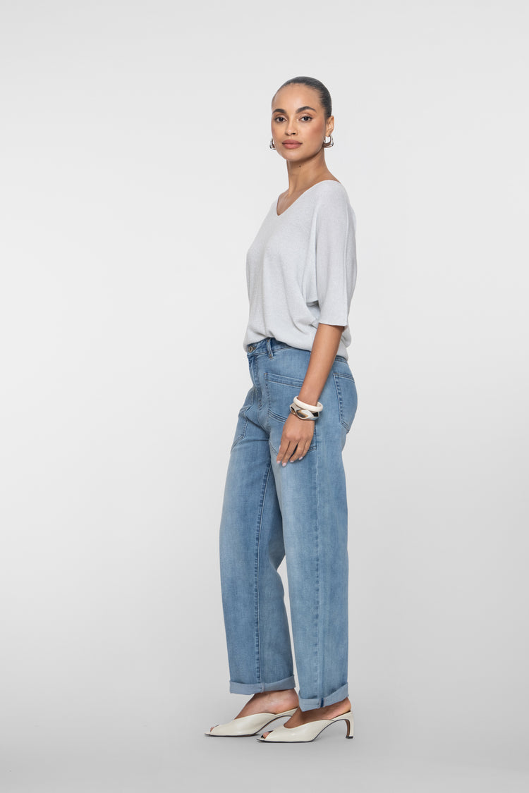 Geisha Jeans mit geradem Bein und markanten Taschendetails