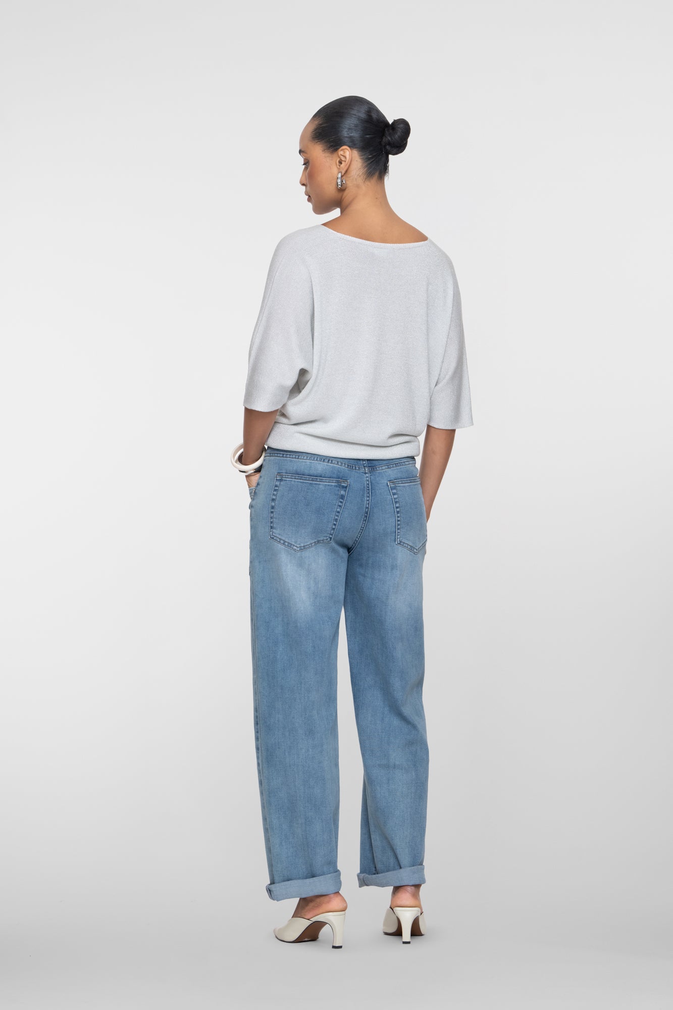 Geisha Jeans mit geradem Bein und markanten Taschendetails