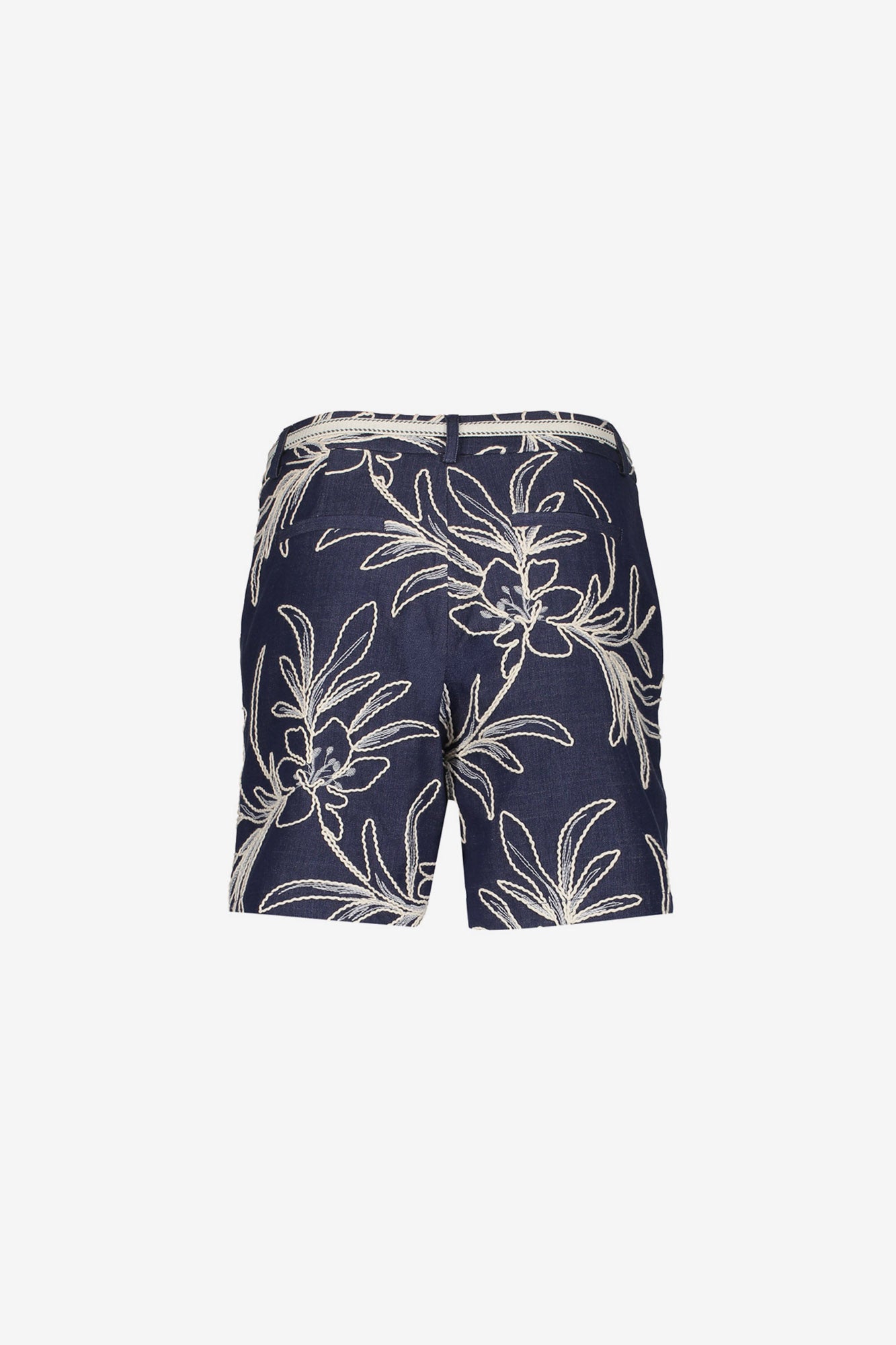 Geisha Shorts mit botanischer Stickerei