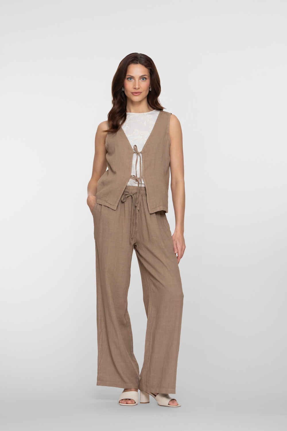 Geisha Pantalon in Leinenqualität