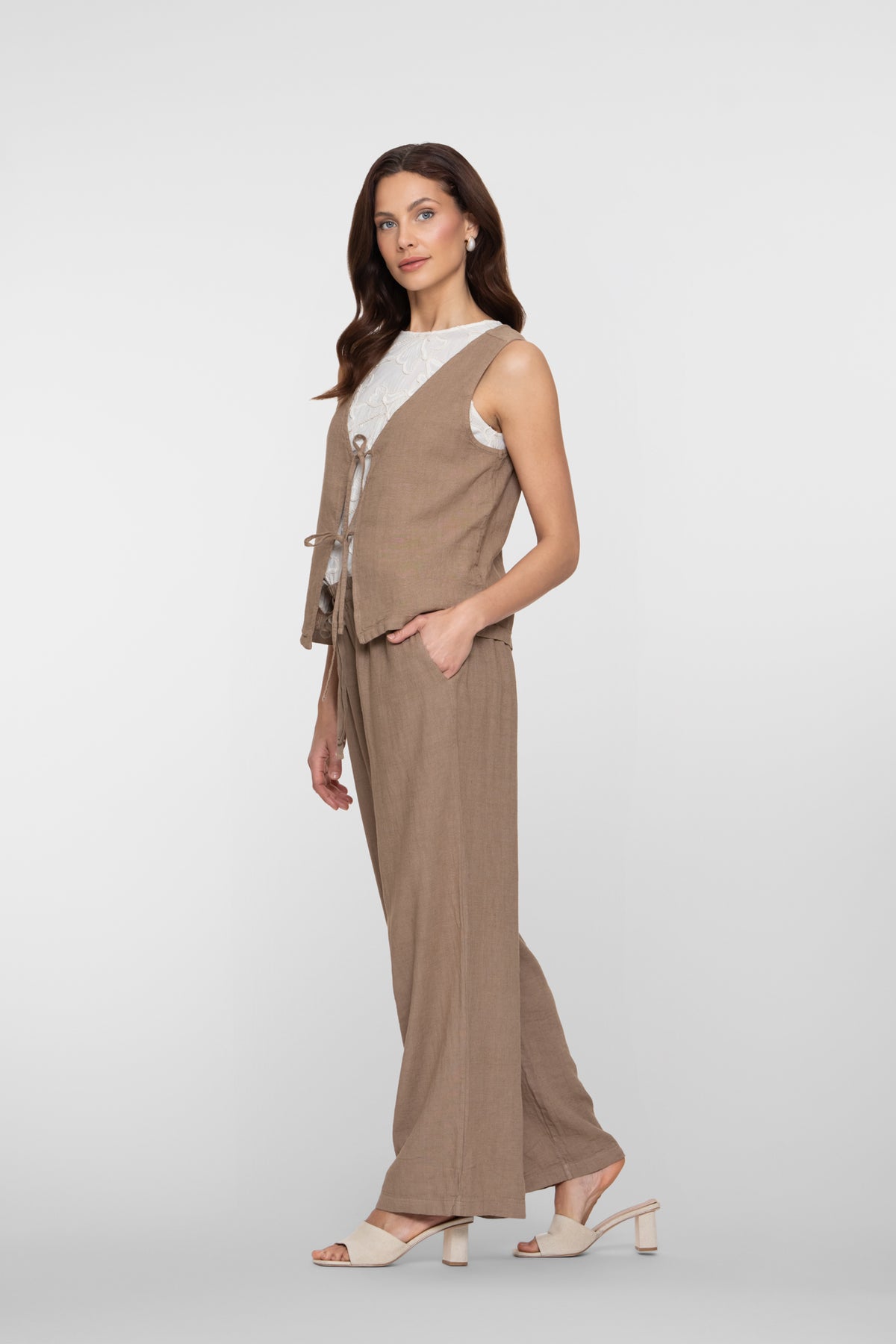 Geisha Pantalon in Leinenqualität – Shop de look