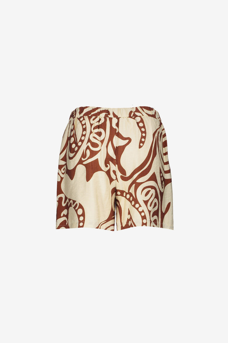 Geisha Shorts mit Bi-Color Swirlprint